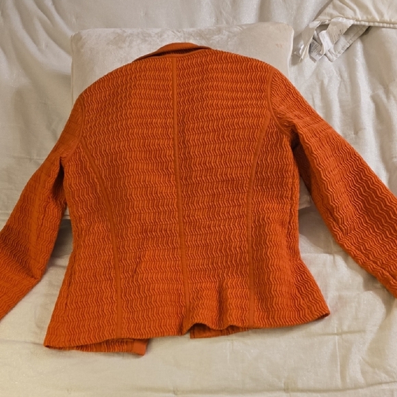 Artifacts Bold Orange Blazer Fitted Silhouette - Picture 5 of 11